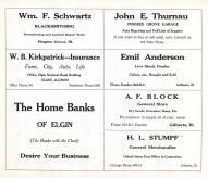 Wm. Schwartz, John Thurnau, Emil Anderson, W.B. Kirkpatrick, The Home Banks of Elgin, A.F. Block, H.L. Stumpf, Kane County 1928c